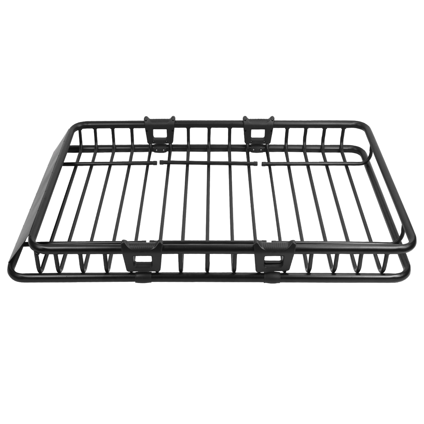 1Pc 63x39x6.3in Universal Roof Rack Cargo Carrier Car Top Luggage Holder Basket With Hook Strap Elastic Net