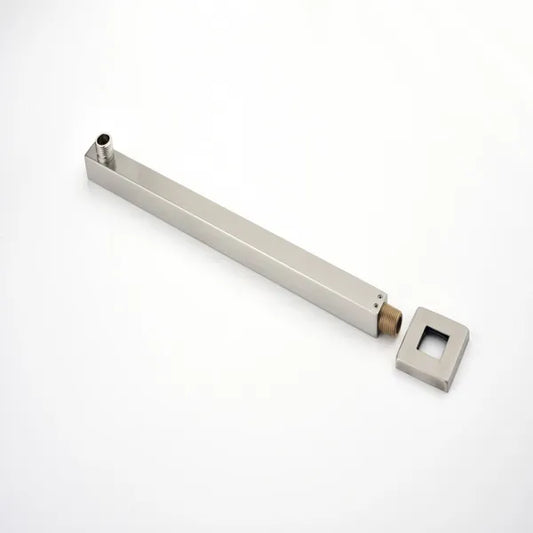 Shower Arm With Flange, 1/2 NPT Tapered Threads, Rain Shower Head Arm, Wall Mount Shower Extension Arm