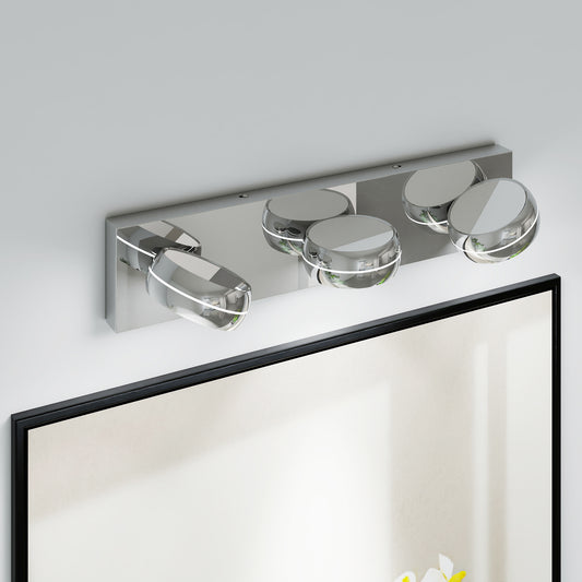 LED Vanity Lights 20in Bathroom Lights Fixtures Over Mirror 3 Light LED Lighting Fixture For Bathroom 18W Mirror Lighting Fixture Modern Bath Light Bar Chrome Bath