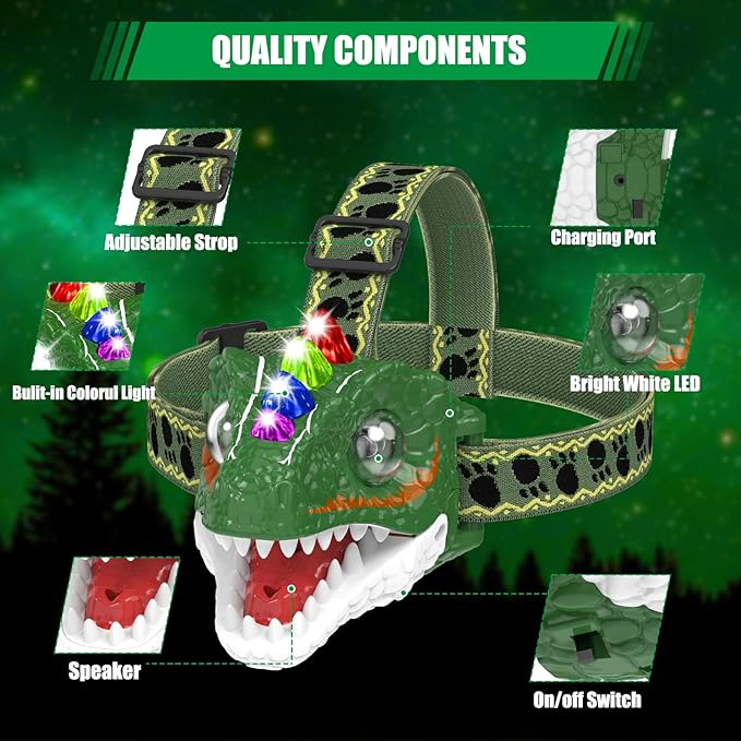Dinosaur Headlights With Lighting Music,only Can Be Used On TK