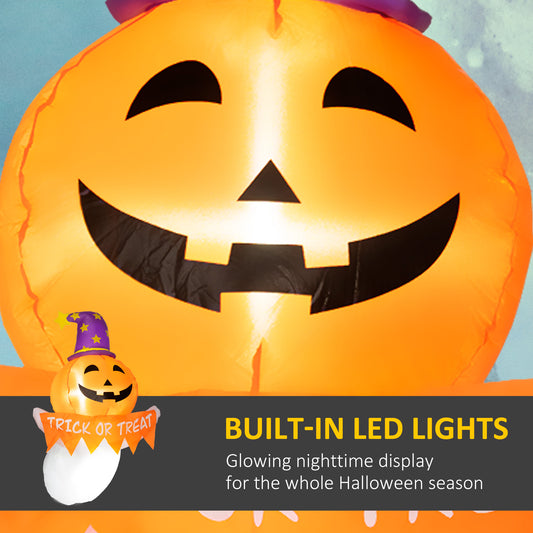 3.4ft Inflatable Halloween Window Sticker Ghost With Orange Face, Blow Up LED  Display For Garden Indoor Outdoor