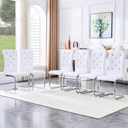 Set Of 2,Retro Alligator Skin Upholstered Dining Chairs,with Crystal Buckle Design And Faux Leather Design,a Touch Of Elegance And Mystery To The Dining Area,Electroplated Metal Legs