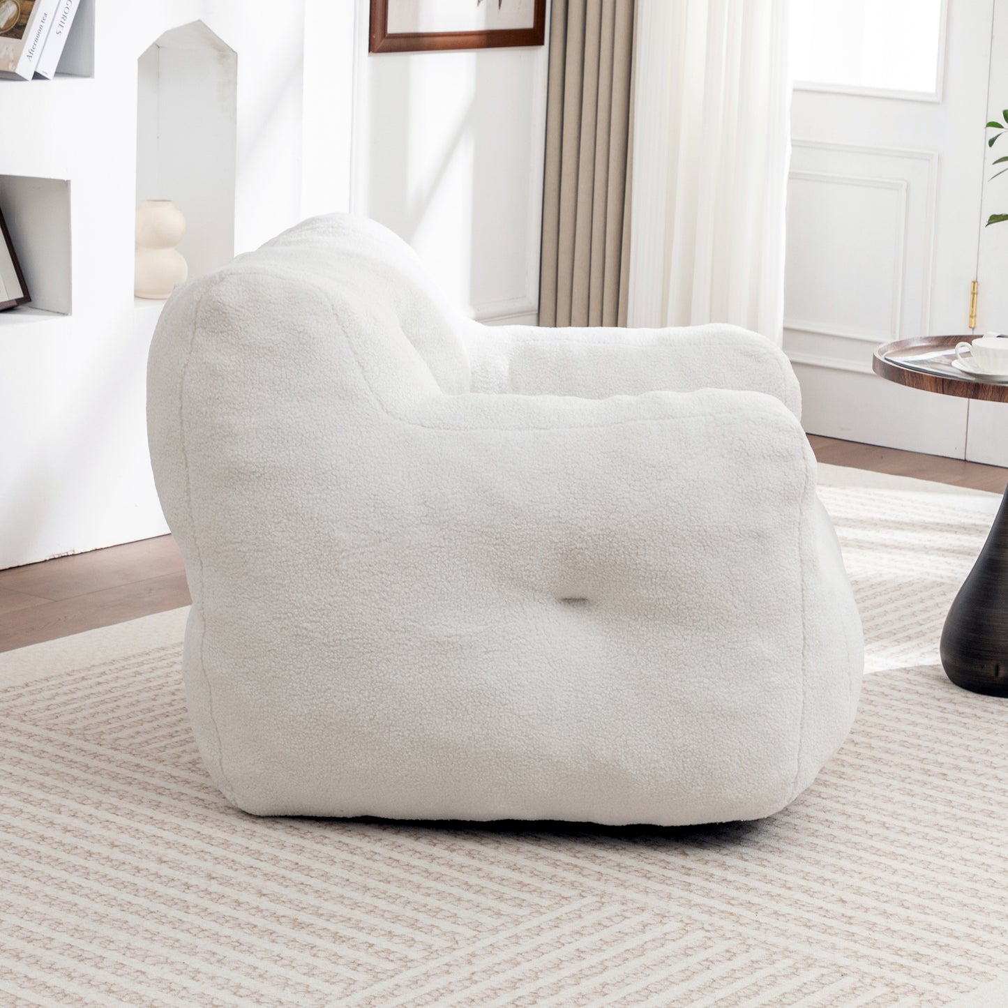 Bean Bag Chair, Bean Bag Sofa Chair With Armrests Stuffed High-Density Foam, Lazy Sofa Comfy Chairs BeanBag Chair For Adults In Living Room,Bedroom Reading