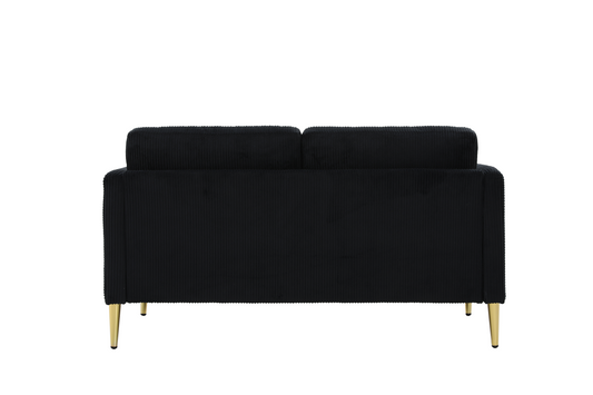 60.63   Wide Modern Corduroy Loveseat, Plush Upholstered Cushions, Solid Wood Frame, Compact Living Room And Apartment Furniture
