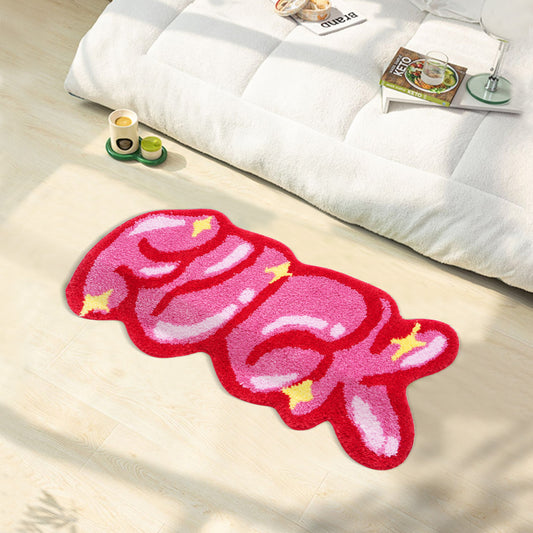 Area Rug Color Rug For Bedroom - 34x17 INCH Non Slip Bath Rug Absorbent Floor Mat For Bathroom - Cute Washable Small Shower Mat - Aesthetic Modern Home Decoration Birthday Gifts, Thanksgiving Day Deco