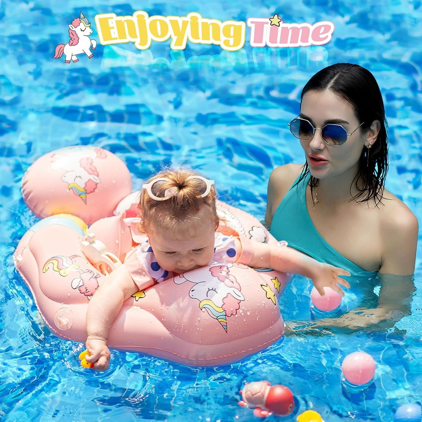 6-36 Months Swimming Ring Baby With Swimming Aid,Baby With Adjustable Safety SeatInflatable,Baby FloatToddler Pool Swimming Ring,L