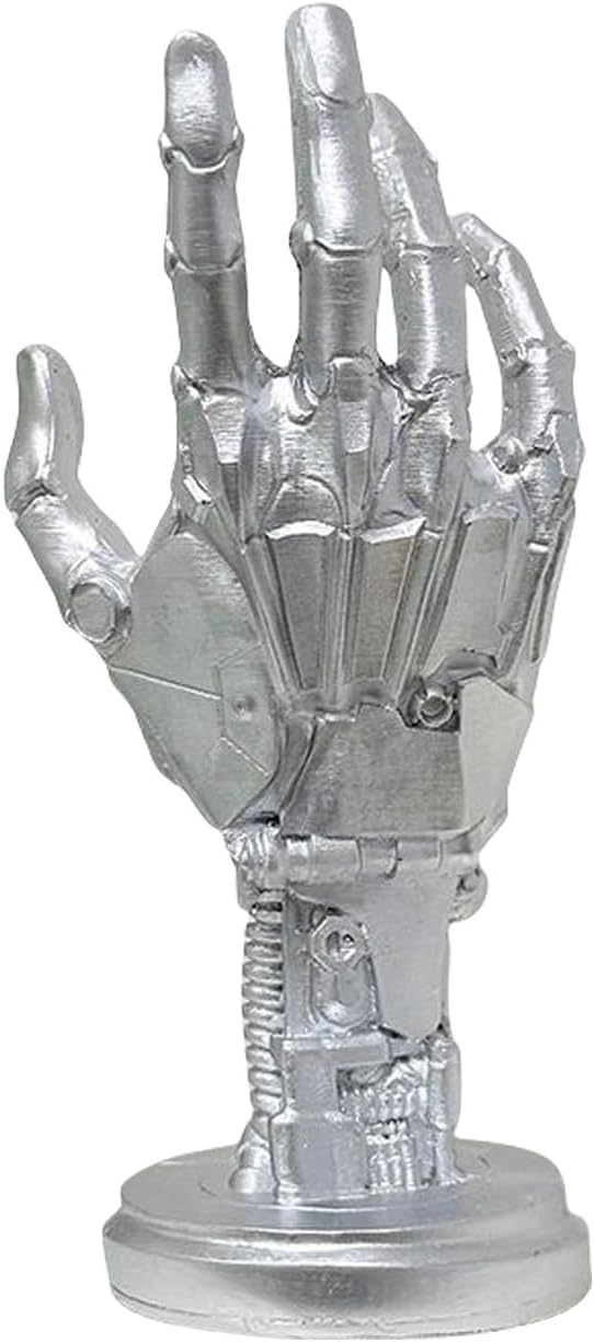 Creative Mechanical Hand Staue, Gaming Controller Holder Stand, Headphone Holder, Necklace Holder, Robot Hand Sculpture, Hand Crafts, Realistic Hand Decor, Modern Home Decor, Gaming Room Decor, Silver
