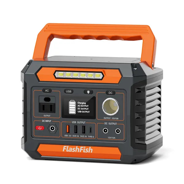 Flashfish P66A 200W Solar Generator, Portable Power Station Battery Pack With AC&USB&DC Output, 144.3Wh Capacity Comes With Multiple Adapters For Camping, Gift Home Emergency And Outdoor Travel