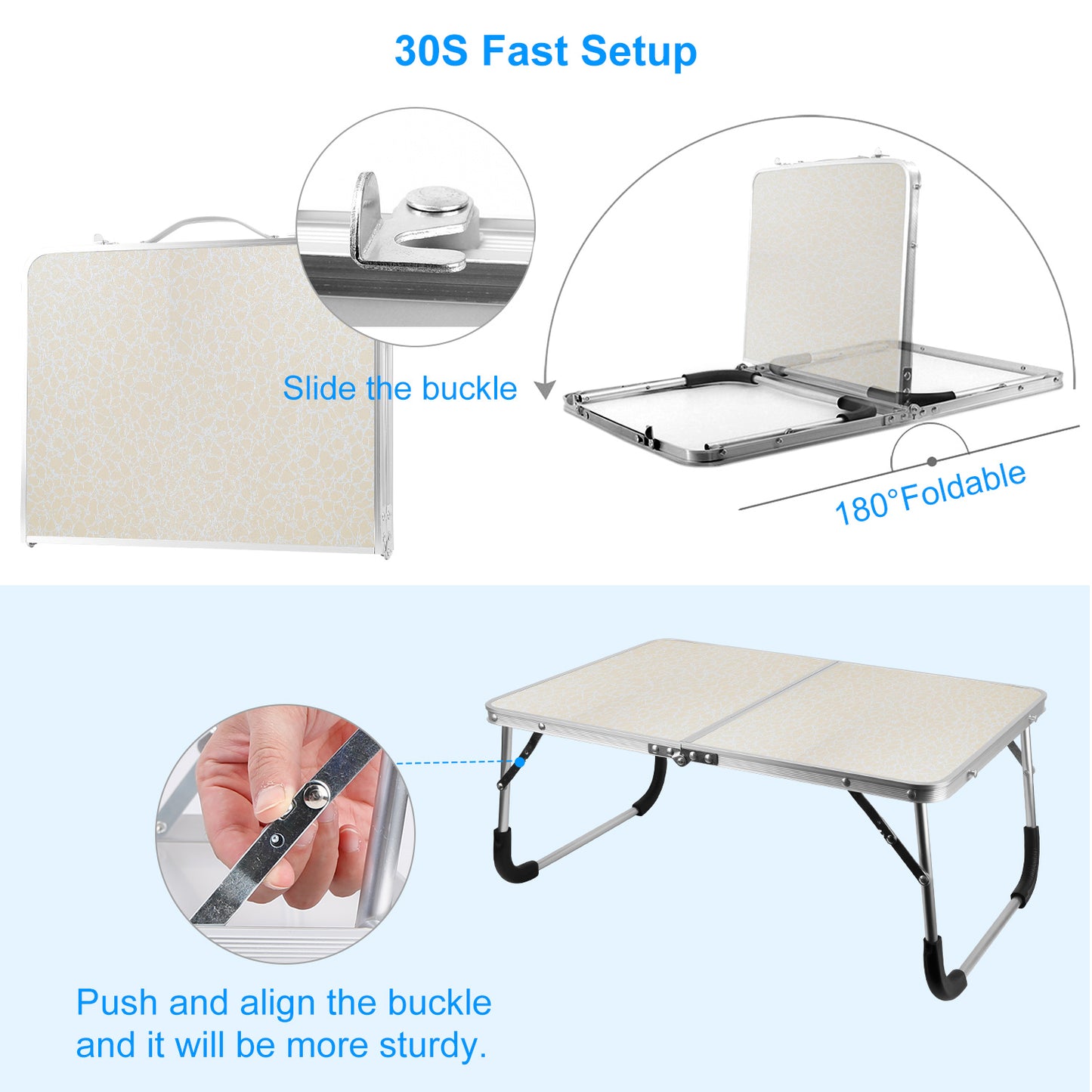 1Pc Foldable Laptop Table Notebook Bed Desk Breakfast Reading Writing Lap Tray For Sofa Couch Floor Dormitory
