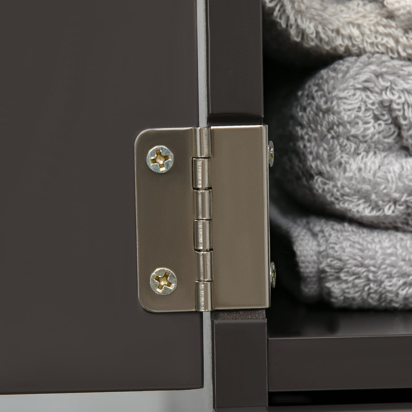HOMCOM 54 Tall Bathroom Storage Cabinet, Freestanding Linen Tower With 2-Tier Shelf And Drawers, Narrow Side Floor Organizer, Brown