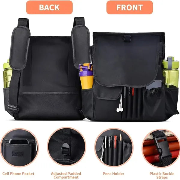 Car Front Seat Organiser Bag [Updated ] Dedicated Tablet And Laptop Storage Stable Side Strap Soft Adjustable Shoulder Strap And Hardened Strap Buckle Your Office Away From The Office