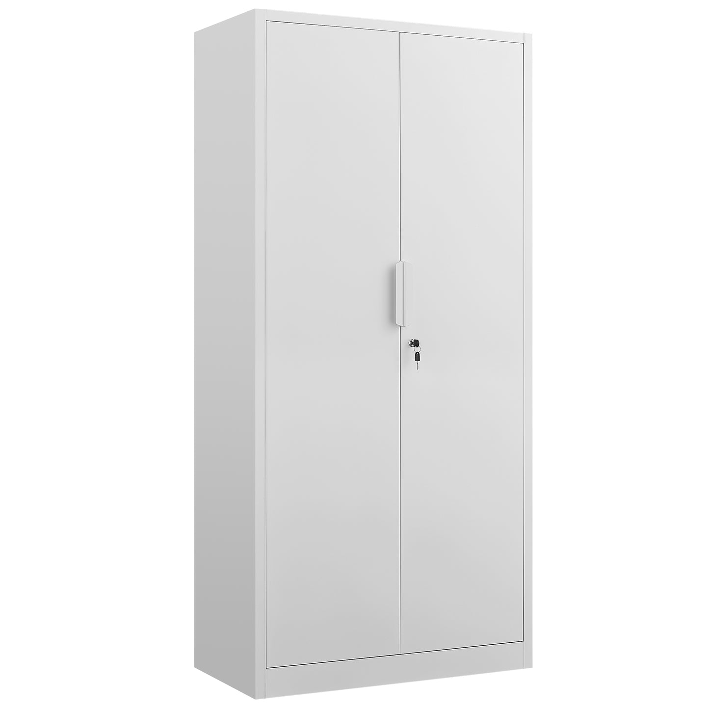70-Inch 2-Door File Cabinet With Lock, 4 Adjustable Shelves, Heavy-Duty Steel Construction, For Commercial Office, Home Office, Legal Size & Letter File Storage, Organization Cabinet