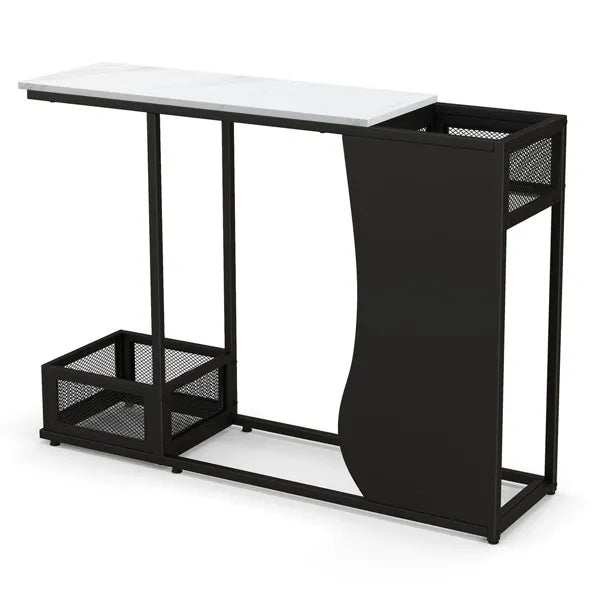 43.5 Inch Versatile Waterproof Console Table, Easy-Assemble Sofa Side Table For Photo Frame & Plant Display
