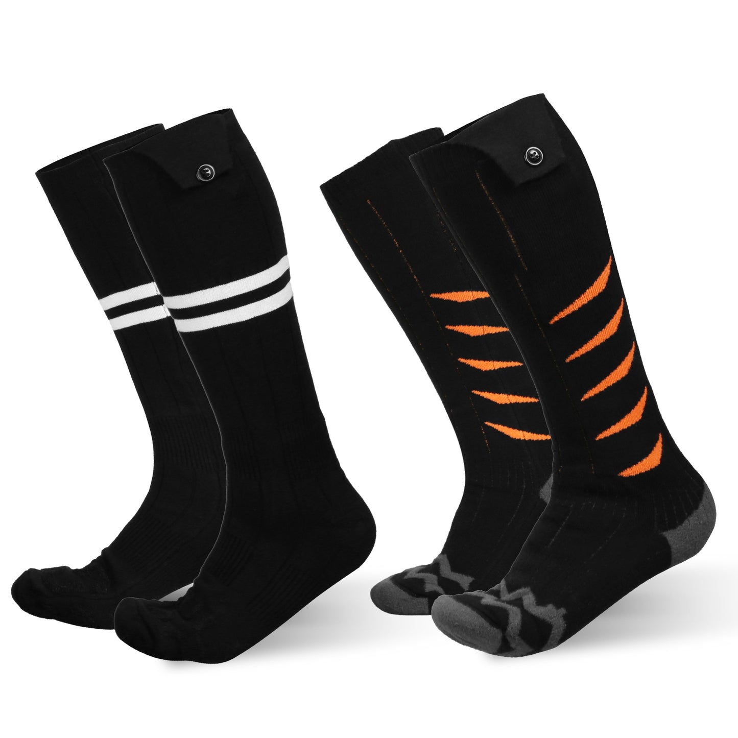 2 Types Options -- 1 Pair Of Heated Socks For Men Women Electric Heating Socks With APP Control 5000mAh Battery Rechargeable Thermal Socks Winter Warm Socks For Skiing Hiking Camping Hunting