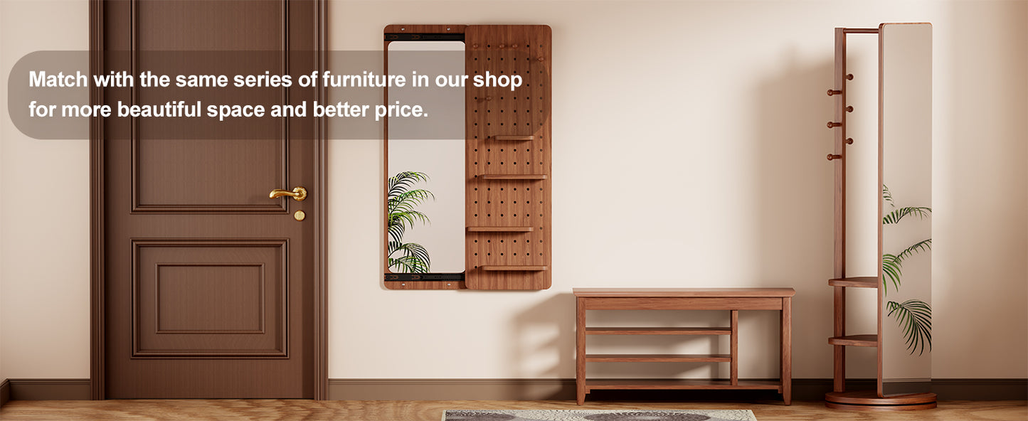 Adjustable Shoe-changing Bench, Storage Bench, Hidden Storage. With A Load-bearing Capacity Of Up To 550 Pounds, Suitable For Bedrooms And Corridors. 1 0 0 Solid Wood.