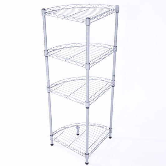 4Tier Wire Shelving Rack Metal Storage Shelf Unit For Laundry Bathroom Kitchen Pantry Closet