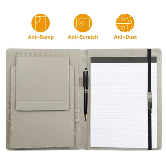 Organizer Case For 9.7in Tablet PC Business Tablet Portfolio With A5 Notepad Paper Pad Card Holder