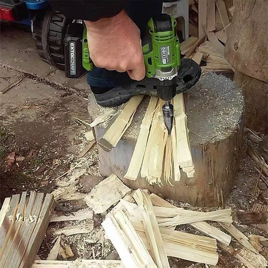 4 PCS Wood Splitting Drill Bit Kit - Splitting Chisel Woodworking Splitting Cone Household Electric Drill Hand Drill Impact Drill Splitting Bit Water Drill Bit For Home Use With Ease