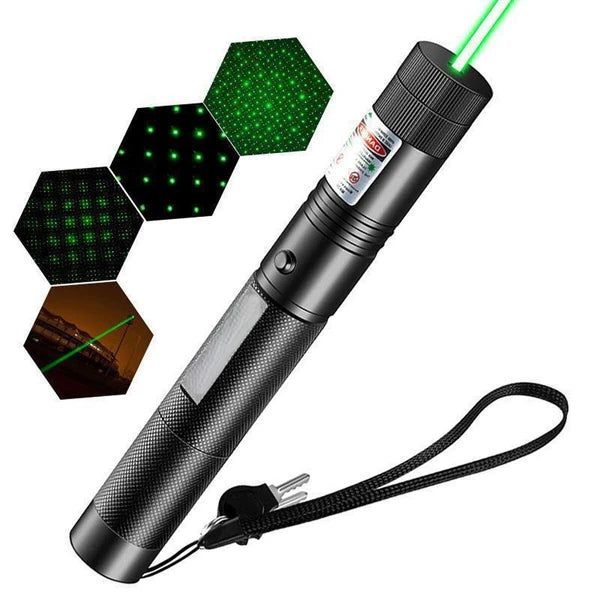 USB Laser 2in1 High Power 532nm Green Laser Pointer Pen Visible Beam Grande-Star Pattern Lazer Pen&1x USB Cable 1mw