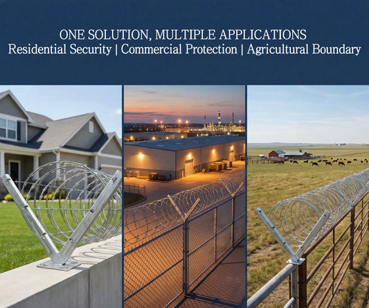 Razor Wire Bracket - Barb Wire Extension Bracket - Galvanized V Bracket - Roll Concertina Garden Fence Wire Bracket - 1 Pair