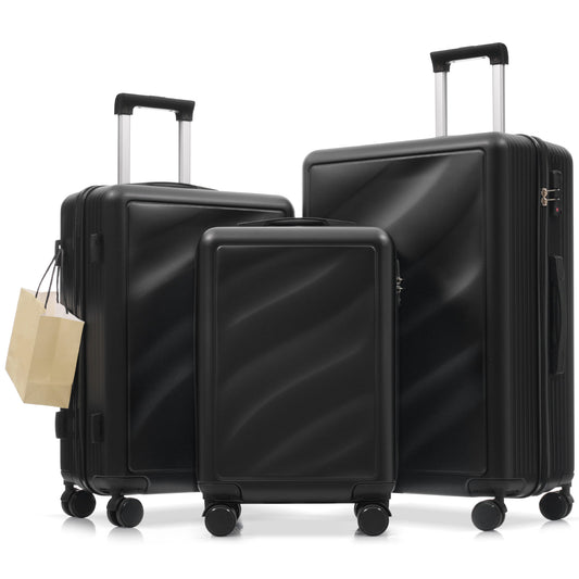 Luggage Set 3 Piece, Lightweight Durable ABS Suitcases With Spinner Wheels And TSA Lock, Carry-on & Checked Travel Luggage  20 24 28