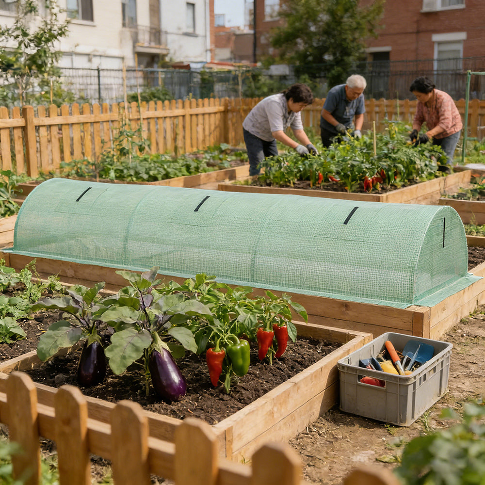 Mini Greenhouse With 5 Mesh Windows, Portable Plant Hot House With PE Cover And Steel Plants Suitable For Cultivation In Various Settings