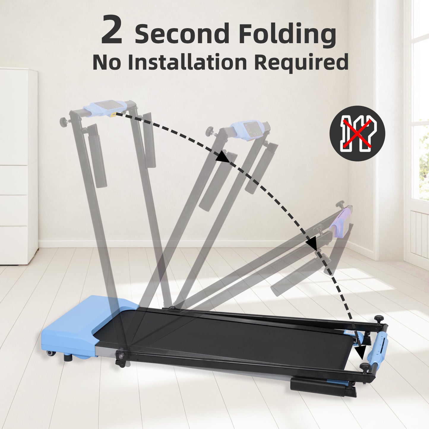 Treadmills For Home, Treadmill With LED For Walking & Running