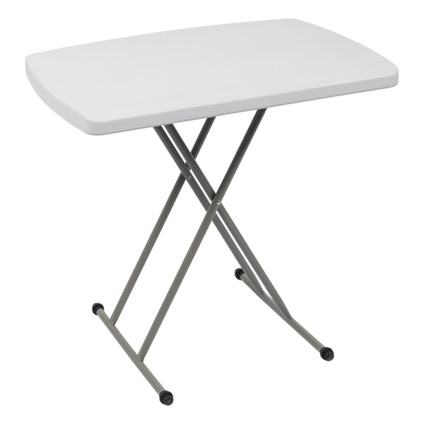 30x20 Inches, White, Height-adjustable, Plastic Folding Table For The Garden