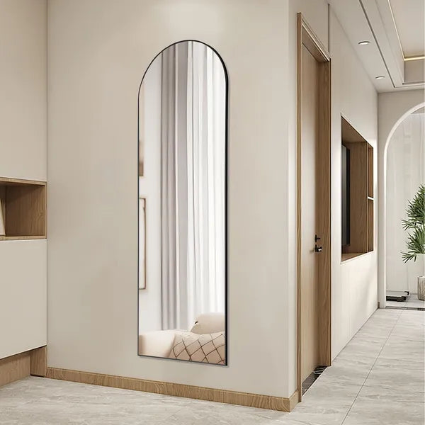 Floor Standing Mirror, Wall Mirror With Stand Aluminum Alloy Thin Frame,21'X64'