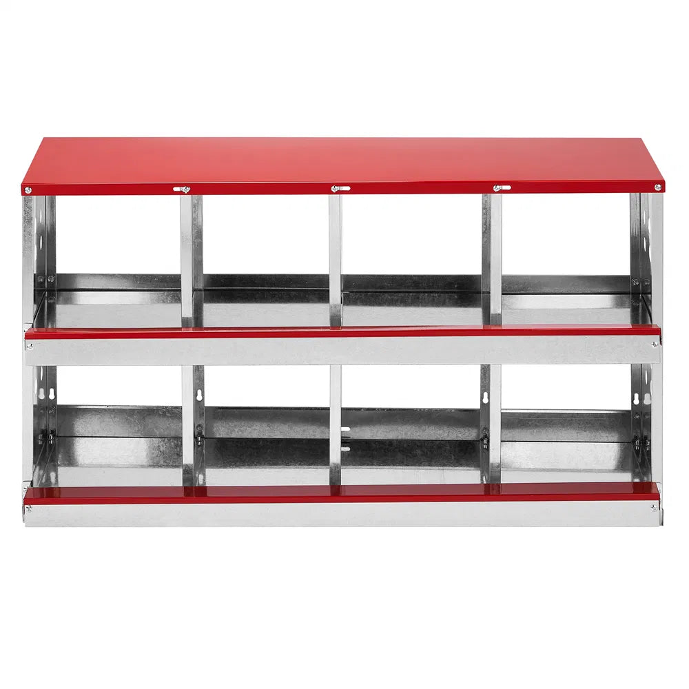 8 Compartment Roll Out Chicken Nesting Box With Basket, Egg Nest Box Chicken Laying Box Hens Chicken Coop Box,