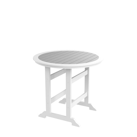 HDPE Bar Table, Dining Table, Patio Bar Set ,Counter Height Table For Outdoor White   Gray