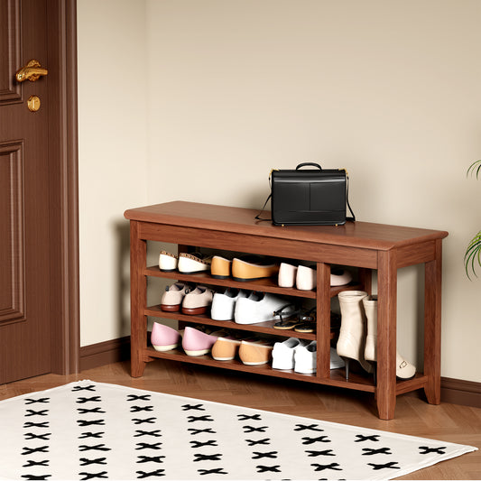 Adjustable Shoe-changing Bench, Storage Bench, Hidden Storage. With A Load-bearing Capacity Of Up To 550 Pounds, Suitable For Bedrooms And Corridors. 1 0 0 Solid Wood.