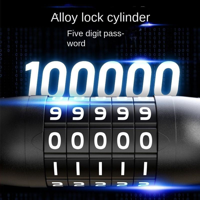 Bike Chain Lock, 5-Digit Combination Heavy Duty Anti-Theft Security Bike Lock, Long Resettable Keyless Bicycle Lock For Ebikes, Motorcycles, Scooters, Gates, Fences, And Door