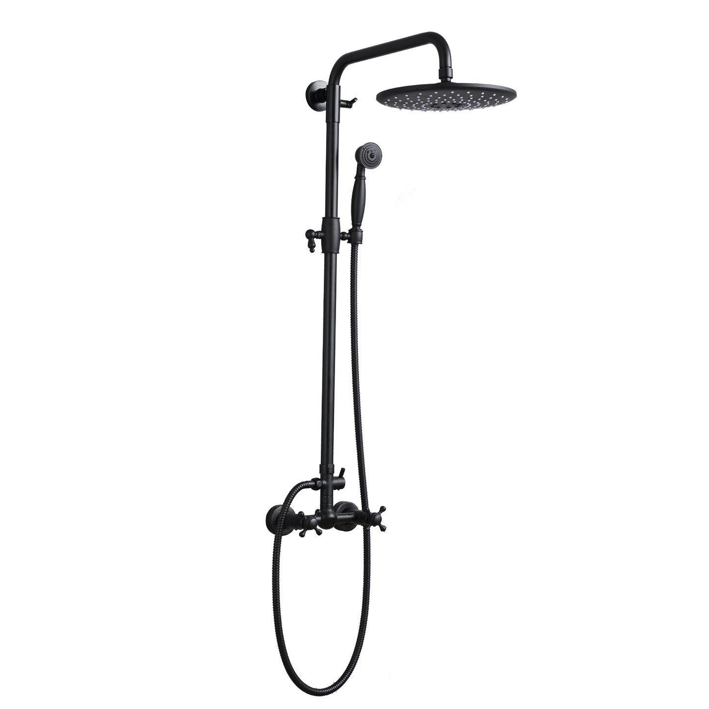 Handshower  Shower Head With Handheld Shower System With 8  Rain Shower HeadRain Shower System Dual Shower Combo  Matte Black