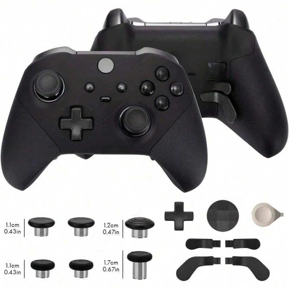 Elite 13 In 1 Metal Thumb Sticks Series, 2 Controller Accessory Sets, Gaming Accessory Replacement With Metal Mod 6 Swap Joysticks, 4 Paddles, 2 D Pads, 1 Tool