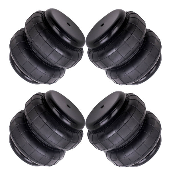 4 Pieces Heavy Duty 2500lb NPT Double Bellow Air Suspension Bag Air Spring Bags
