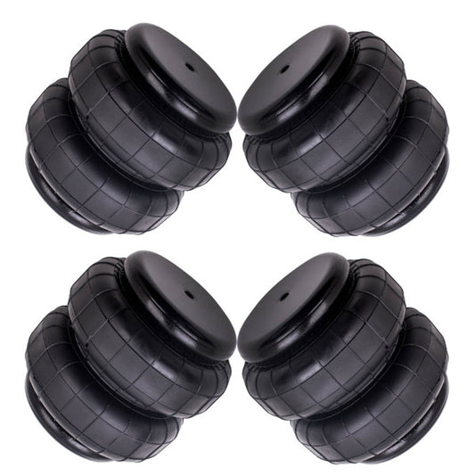4 Pieces Heavy Duty 2500lb NPT Double Bellow Air Suspension Bag Air Spring Bags