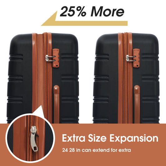 Hardshell Luggage Sets 2Pcs   Bag Spinner Suitcase With TSA Lock Lightweight 20    28