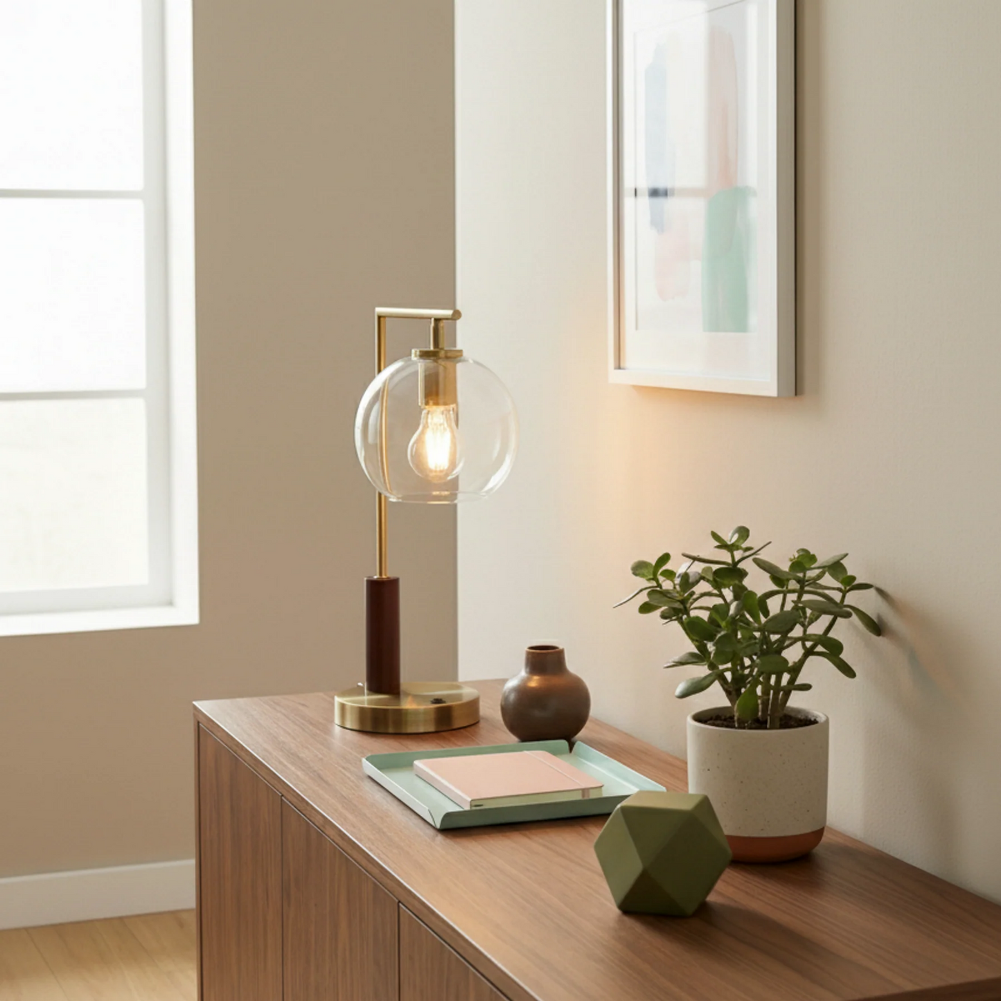 Modern Classic Desk Lamp Villa Living Room Bedroom Study Decorative Original Design European Table Light, Easy Assembly Table Lamp For Sale, Wander Right Angle Glass Table Lamp - Bronze 110V
