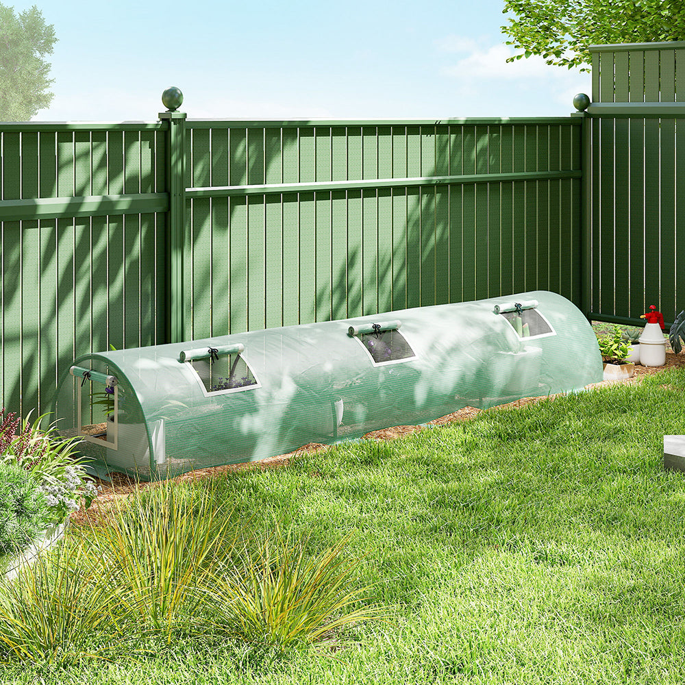Mini Greenhouse With 5 Mesh Windows, Portable Plant Hot House With PE Cover And Steel Plants Suitable For Cultivation In Various Settings