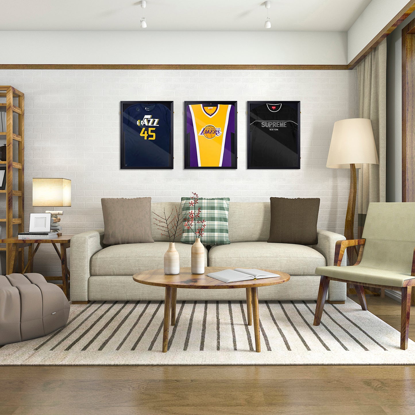 24 X 32in Jersey Display Case, Shirt Display Frame With UV Resistant Acrylic And Hanger, Wall Mounted Baseball Basketball Football Hockey Shirt Display Frame