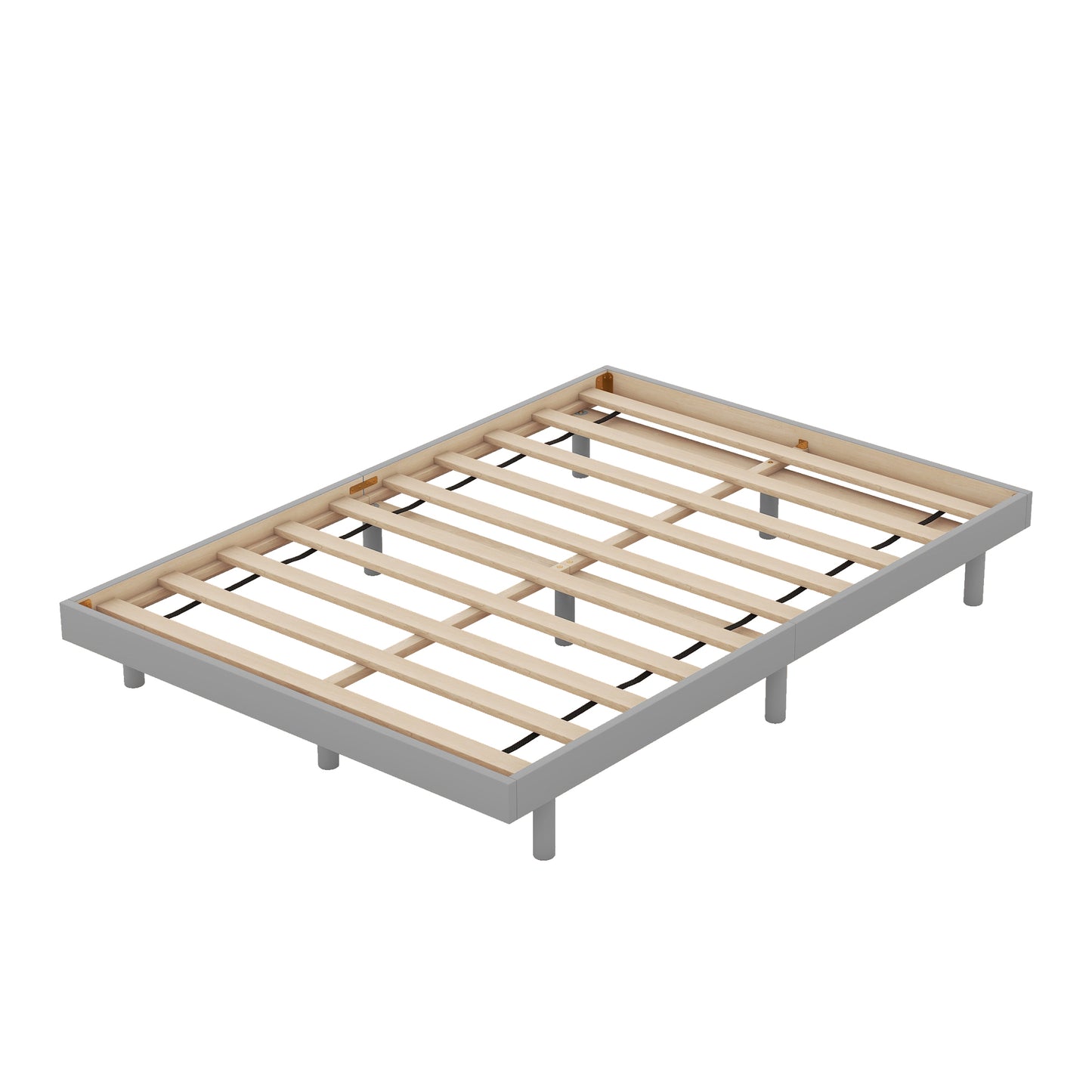 Modern Design Full Floating Platform Bed Frame For Grey Color
