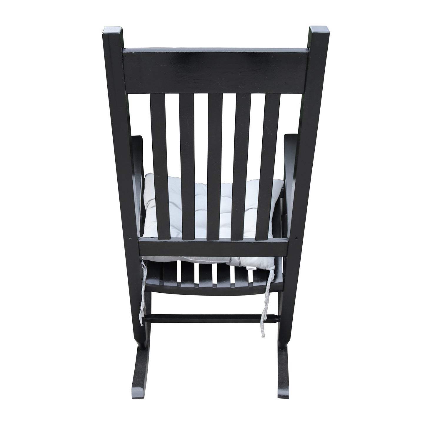 Wooden Porch Rocker Chair  Black, Without Mat