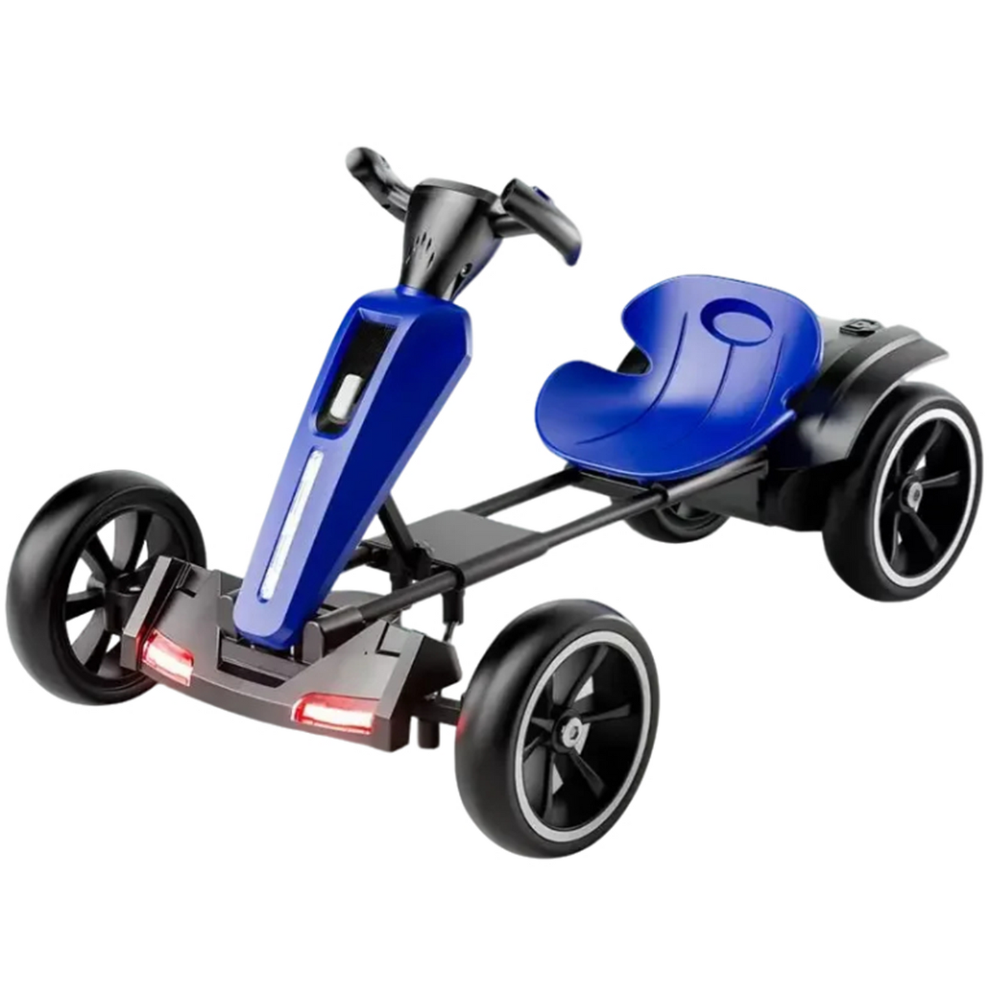 12V Electric Kids Pedal Go Kart, Folder Go Kart, Outdoor Ride On Toy With Adjustable Seat, 4 Non-Slip EVA Wheels For Boys And Girls For Age 3-6 Years Old Blue