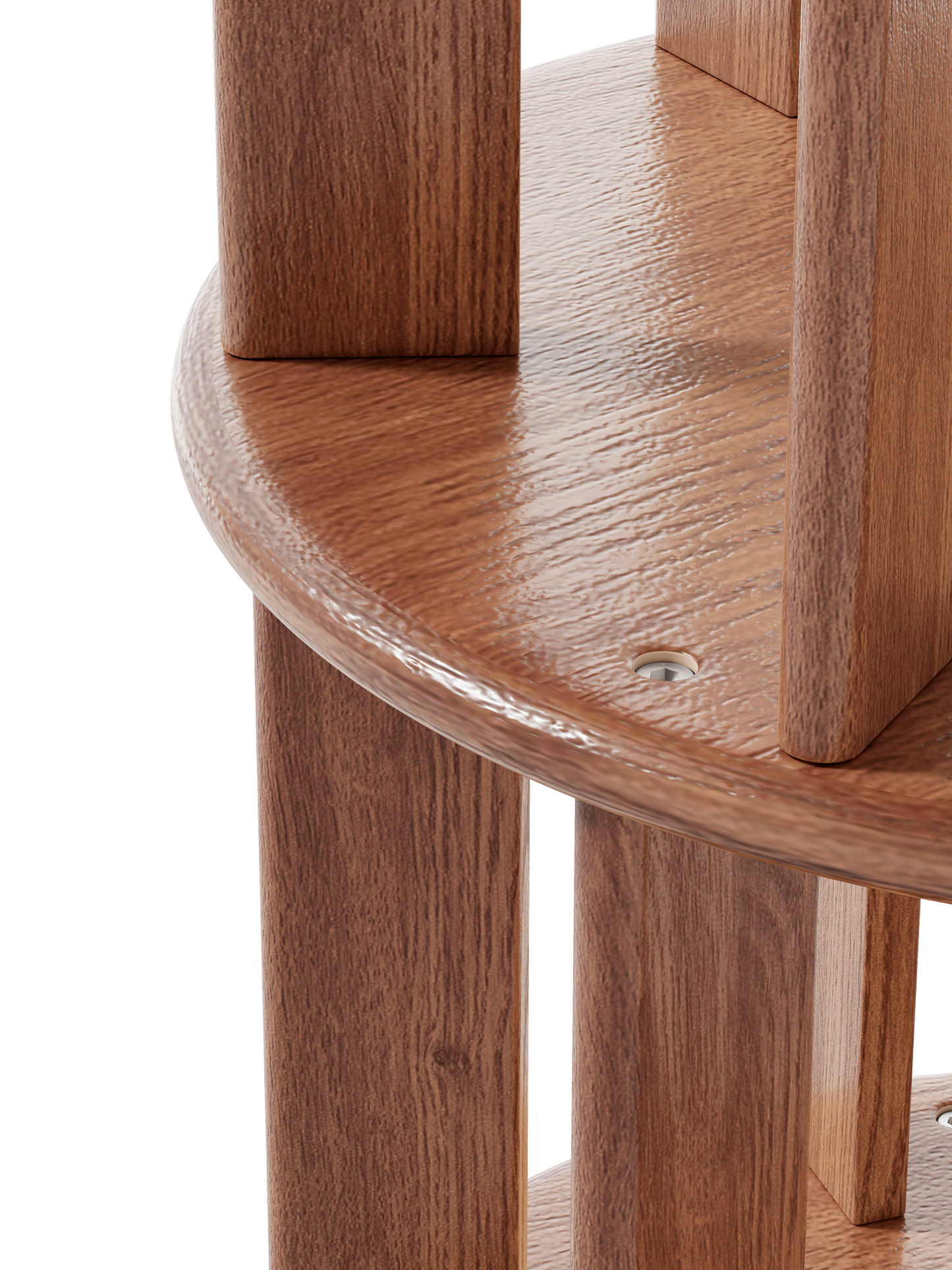 1 0 0 Solid Wood Rotating Bookshelf On Wheels,5 Tier, Round Revolving Bookcase, 360 Spinning Book Shelf Tower For Kids, Narrow Rolling Bookshelves For Small Space, Corner, Bedroom, Office, Walnut