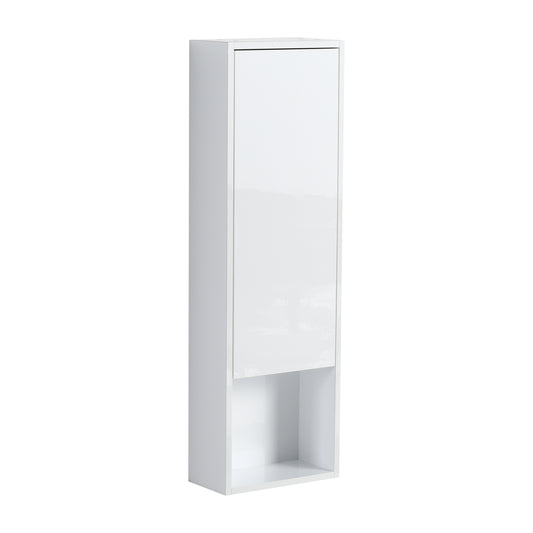12  Bathroom Wall Cabinet, Soft Close Doors, Float Mounting Design,Glossy White, KD-Packing