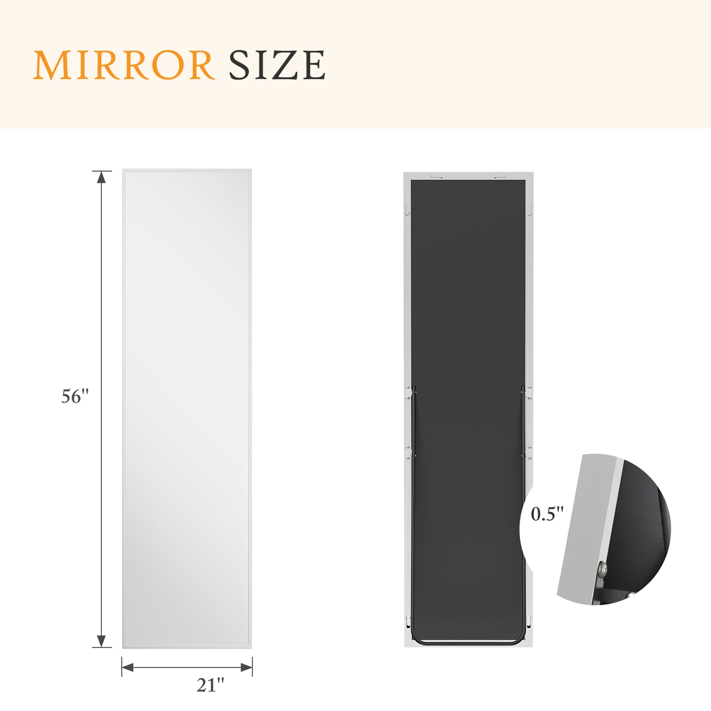 Arched Full Body Mirror, Full Length Standing Mirror, Hanging And Leaning For Home Use