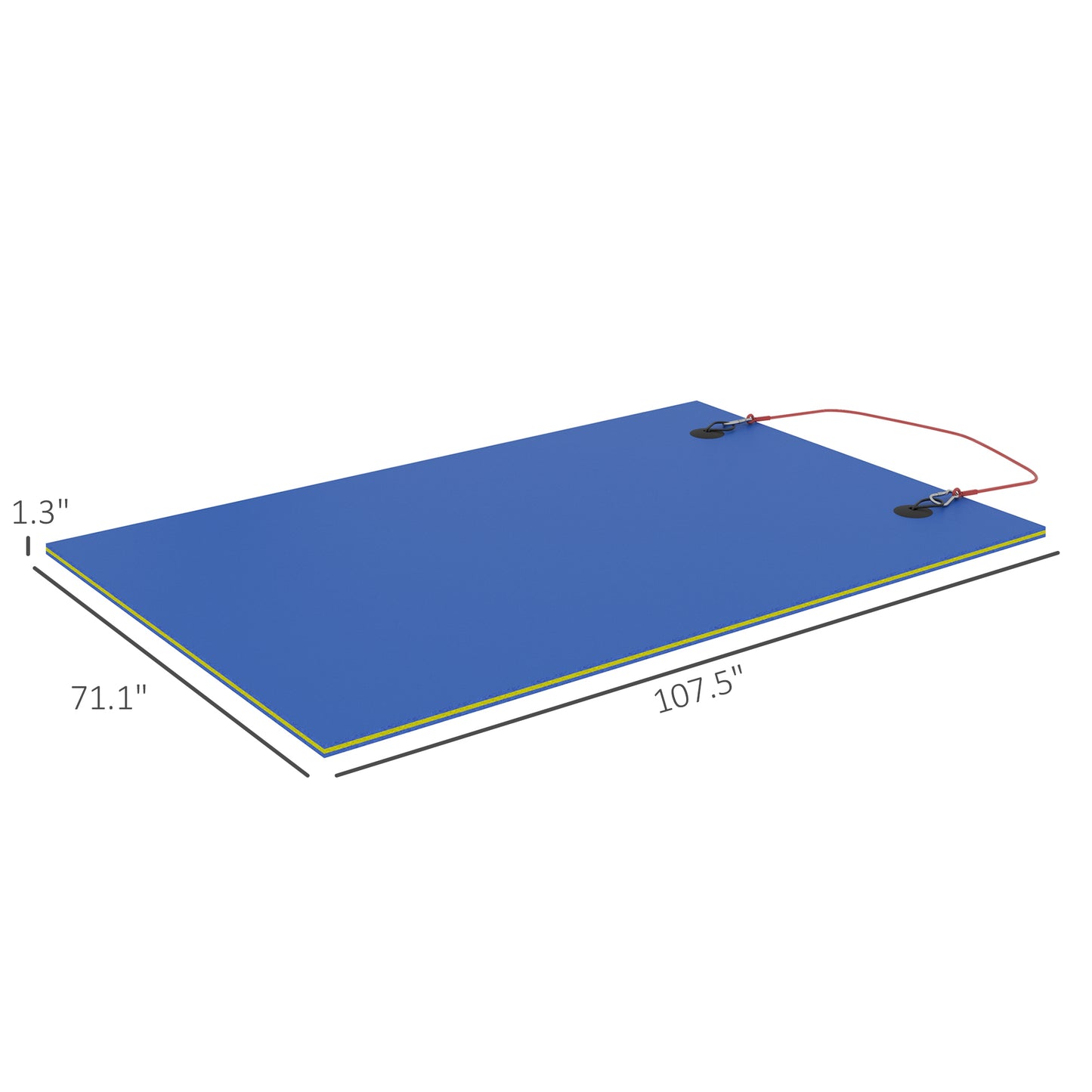 9' X 6' Lily Pad Water Mat For 2 Adults, Floating Water Pad For Lake, Pool, Ocean, Beach, And Boating, Blue