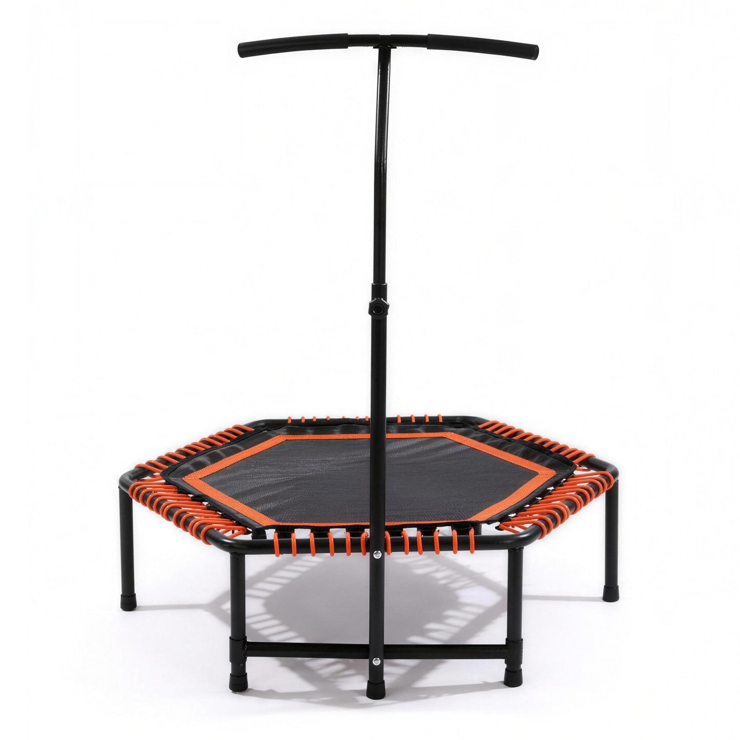 48 Mini Rebounder For Adults With Adjustable Handle Bar, Bungee Ropes, Stable & Quiet, Indoor Outdoor, Whole-Body Workout & Relaxation ,Fitness Trampoline For Home And Gym, Cardio & Strength Training