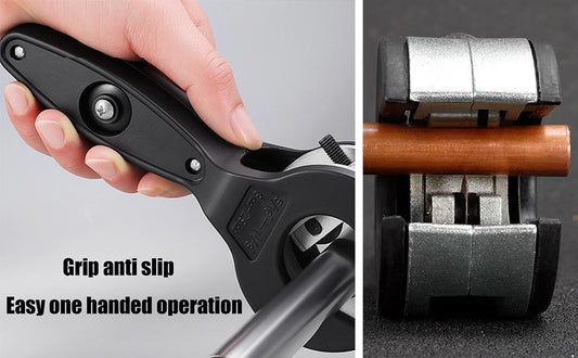 Ratchet-Type Pipe Cutter, One-Hand Fast Pipe Cutting Tool For Copper, Pvc, Aluminum, Steel Pipes, Lightweight Handheld Design For Plumbing,  Diy Projects, Workshop, Home Decoration